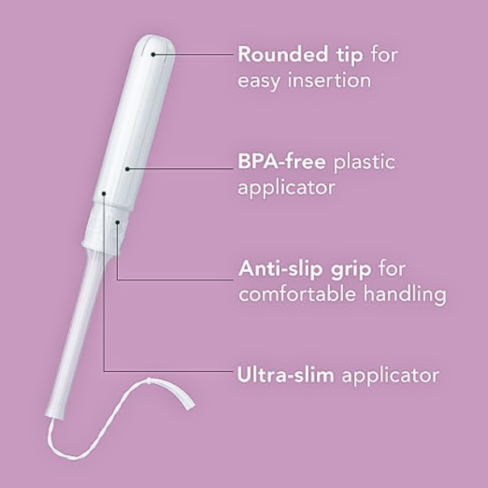 Rael Super Organic Cotton Tampons with BPA-Free Applicator 16s