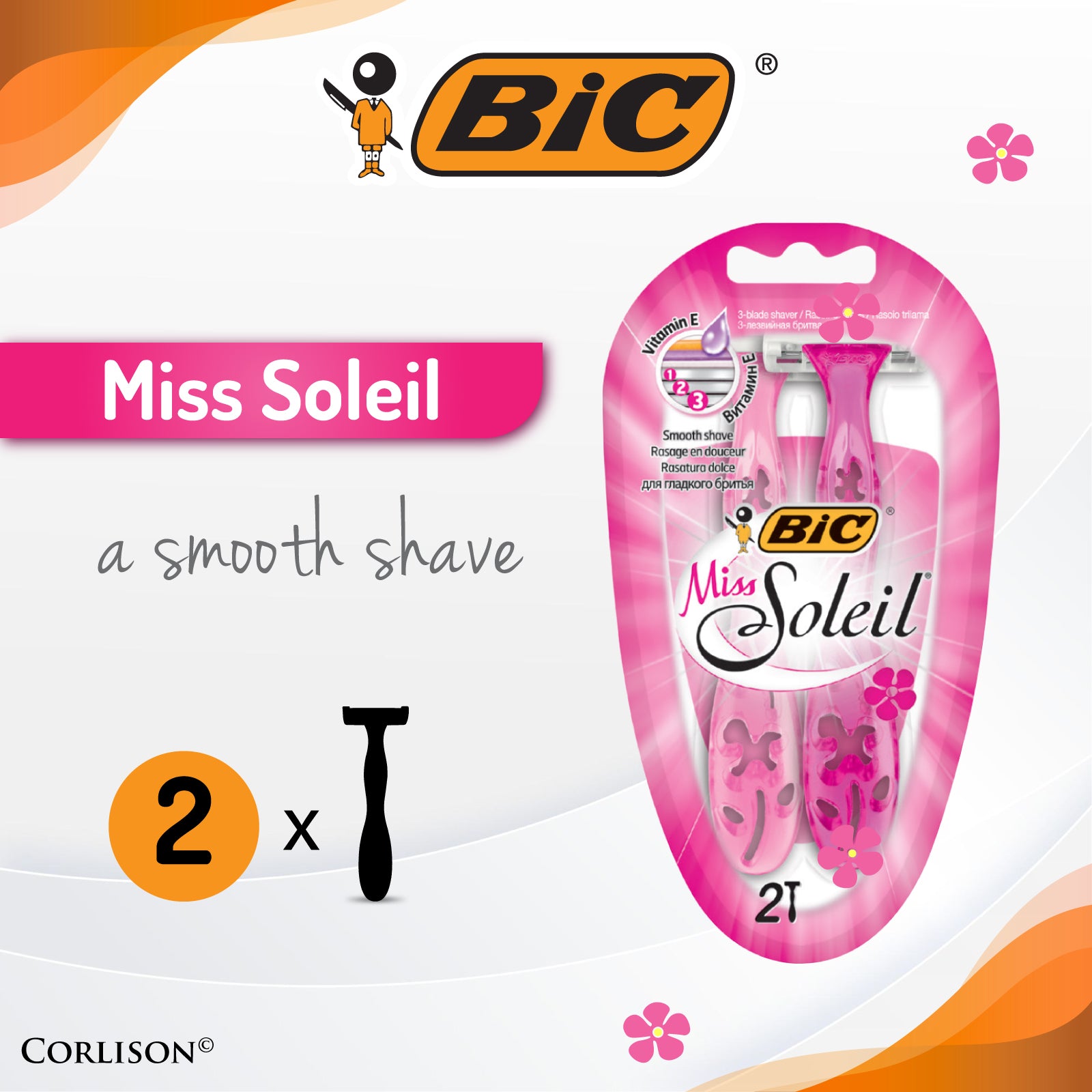 BIC Miss Soleil Blister 2 (Shaver)