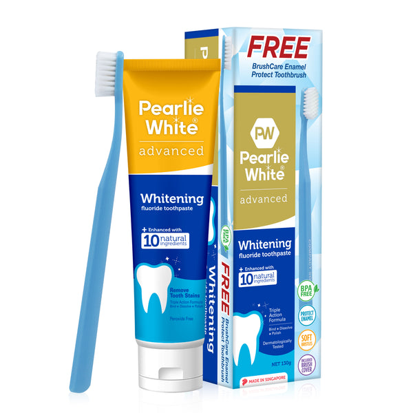 Pearlie White Advanced Whitening TP 130g + Free TB Bundle
