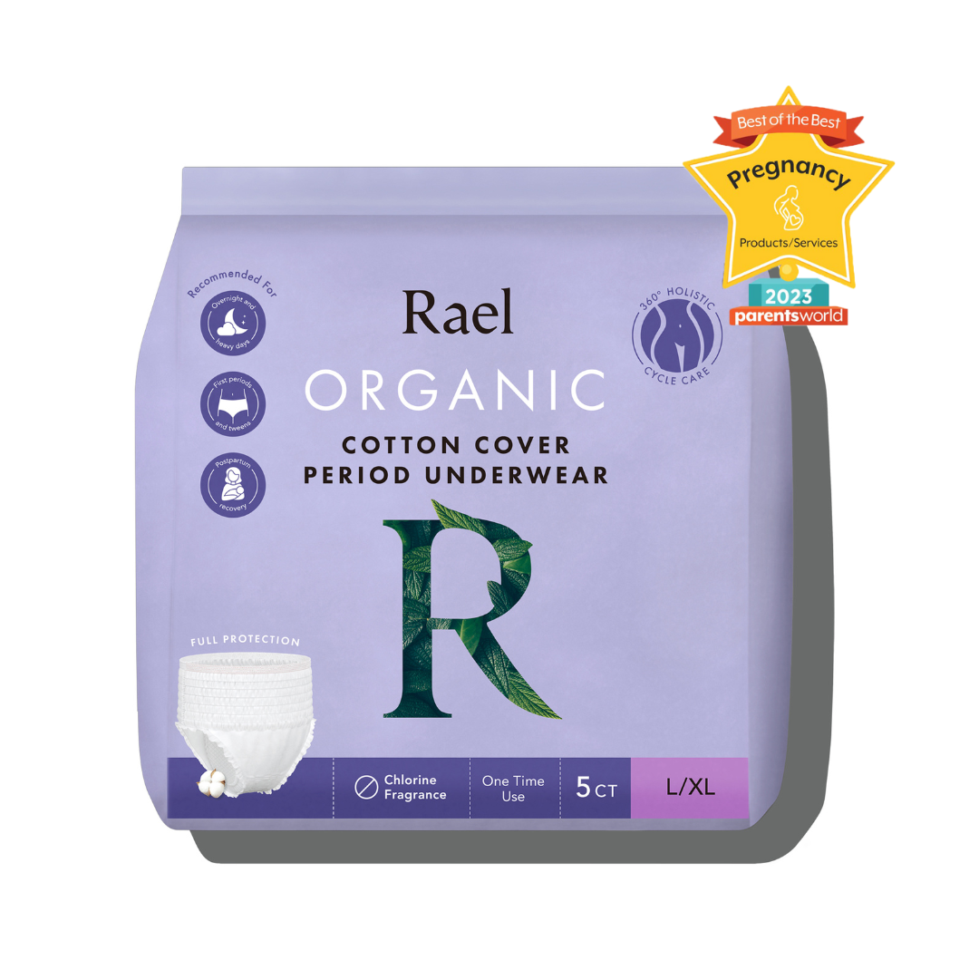 Rael Organic Cotton Period Underwear (L-XL) 5's