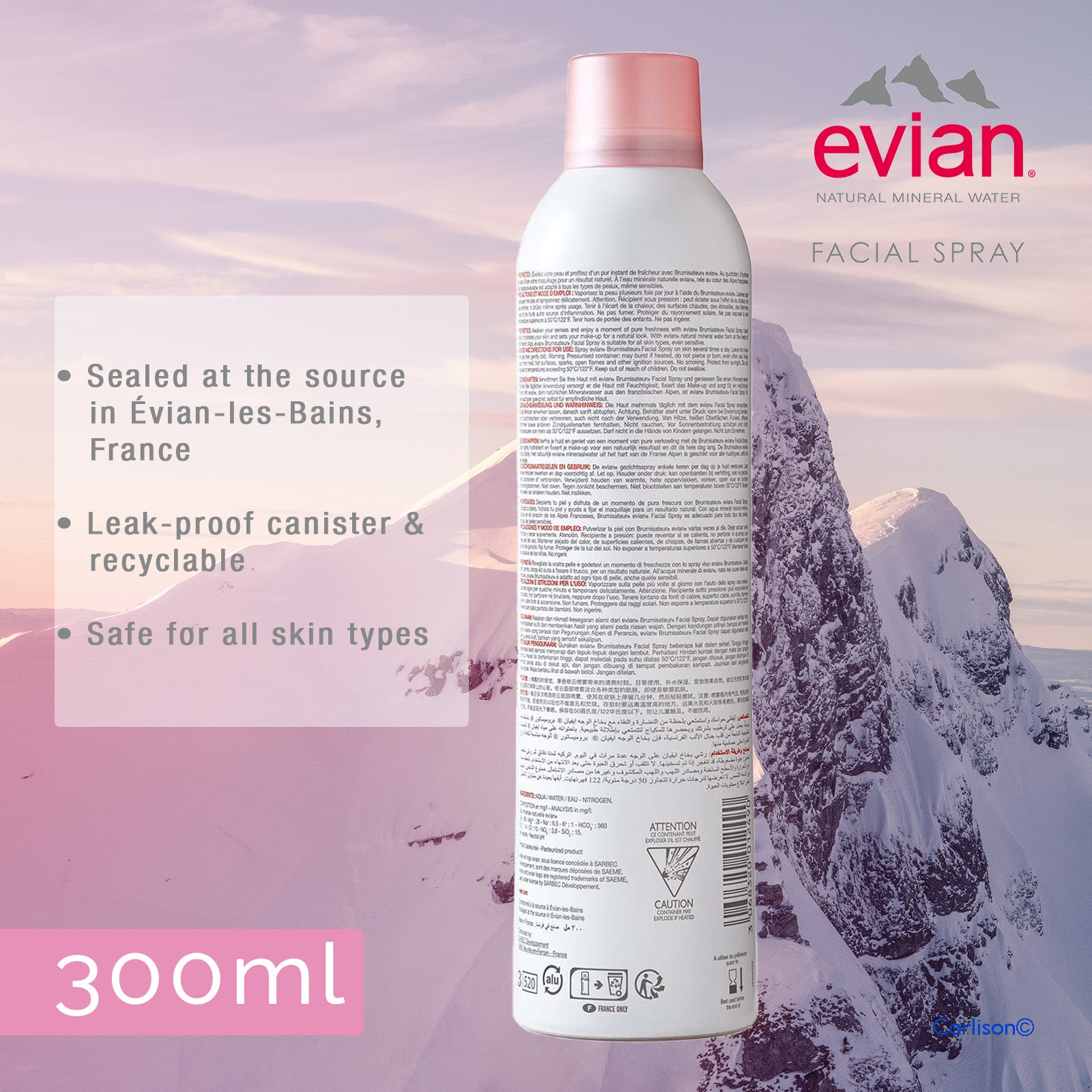 evian® Brumisateur® Facial Spray 300ml (Twin Pack)