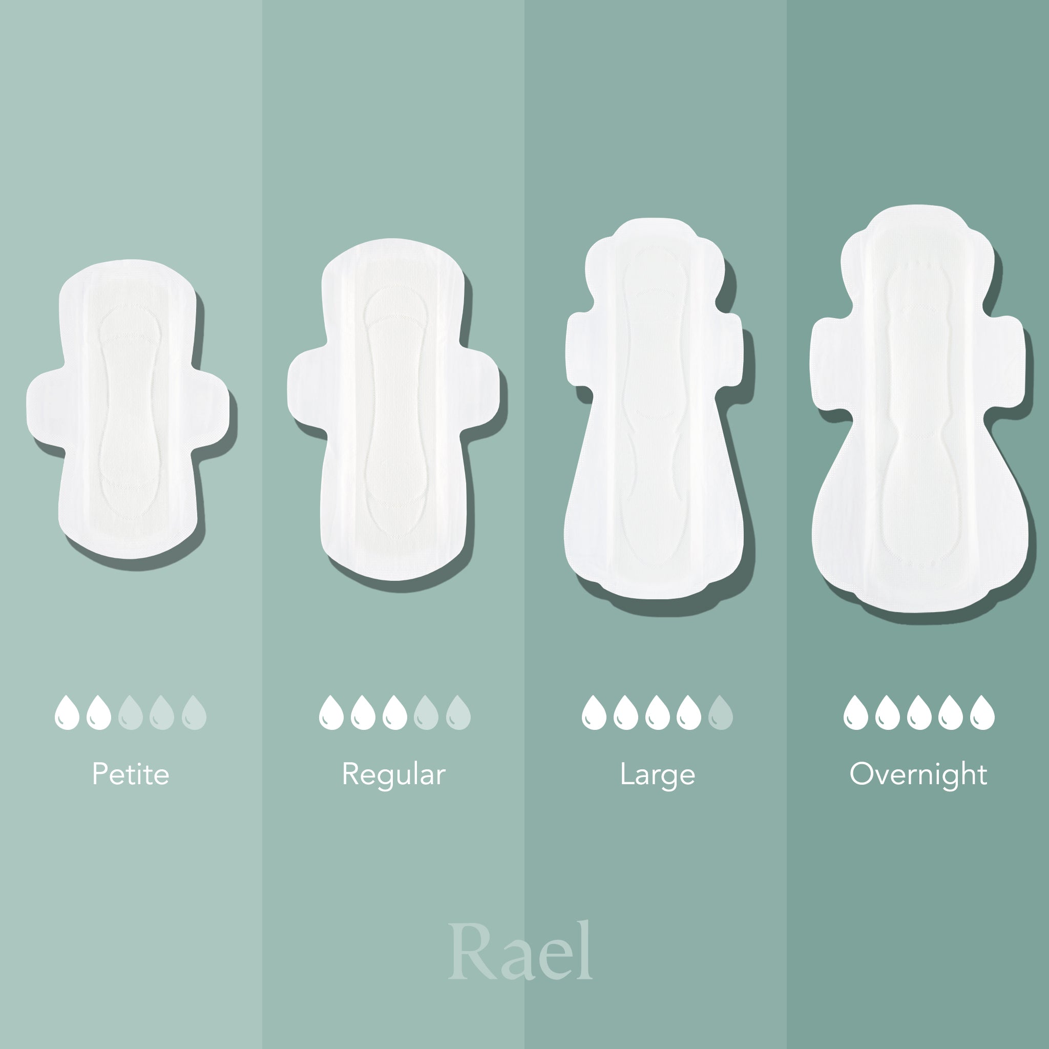 Rael Overnight Pads with Organic Cotton Cover 12s
